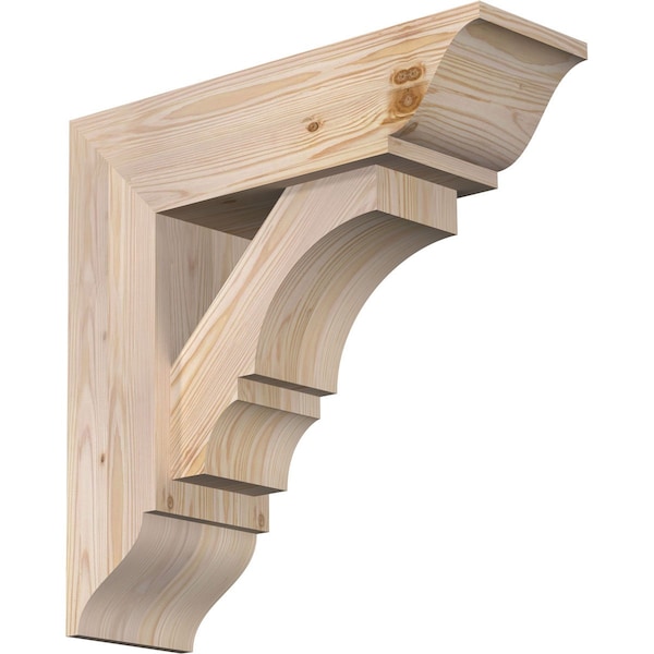 Ekena Millwork Balboa Traditional Smooth Bracket w/ Offset Brace, Douglas Fir, 7 1/2"W x 24"D x 24"H BKT0806X24X24BOA01SDF - main